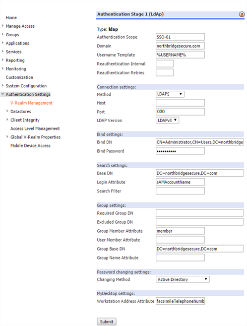 LDAPS Config Page